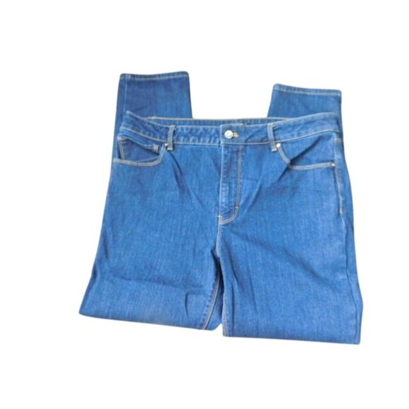 WHBM White House Black Market Size 14 STRETCH Skimmer Denim Jeans - Picture 2 of 3